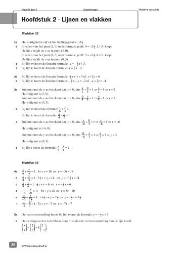 Hoofdstuk 2 - Lijnen en vlakken - wiskunde