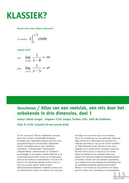 OVER ZEBRA'S EN KANGOEROES - Nederlandse Vereniging van ...