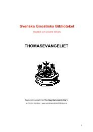 THOMASEVANGELIET - Svenska Gnostiska Biblioteket
