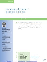 La lacune de Stafne : à propos d'un cas - Actualités Odonto ...