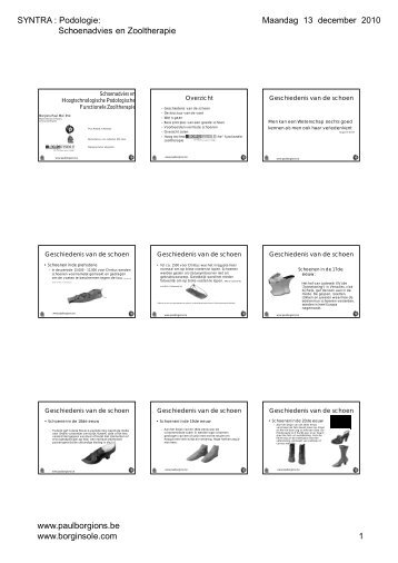 SYNTRA : Podologie: Schoenadvies en ... - Paul Borgions