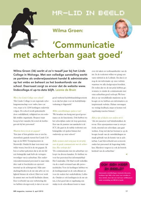 MR magazine 4 2010 - leonie de bruin communicatie