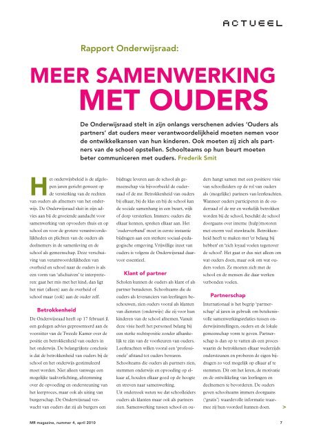 MR magazine 4 2010 - leonie de bruin communicatie