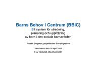Barns Behov i Centrum (BBIC) - FoU Nordväst