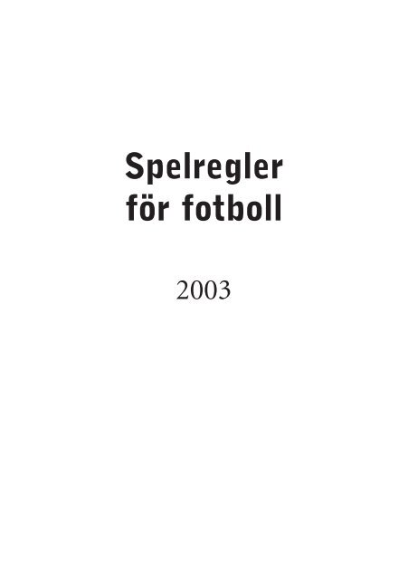 Spelregler för fotboll