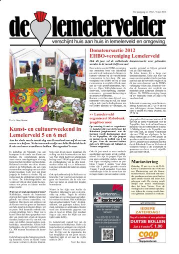 Kunst- en cultuurweekend in Lemelerveld 5 en 6 mei - Drukkerij Van ...