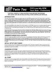 TCFI Low Idle RPM Tech Note - Daytona Twin Tec