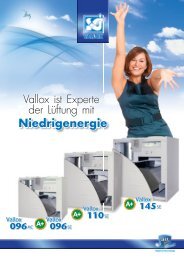 Niedrigenergie Vallox ist Experte der Lüftung mit