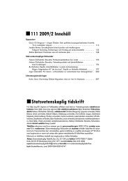 Hela nummer 2009/2 (PDF, 632 kb) - Statsvetenskaplig tidskrift