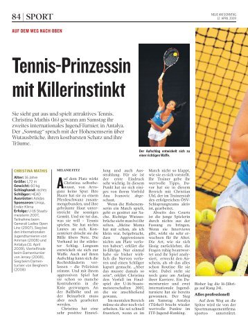 Tennis-Prinzessin mit Killerinstinkt