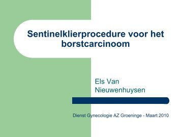 Sentinelklierprocedure voor het borstcarcinoom