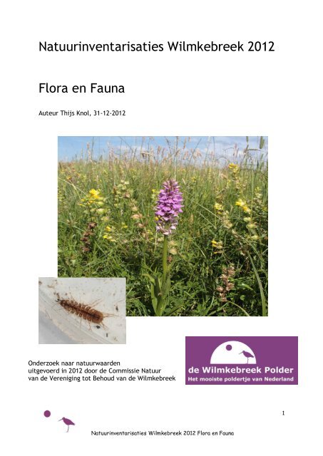 Flora en Fauna - De Wilmkebreek Polder