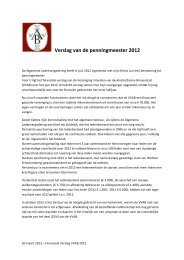Financieel jaarverslag 2012 - Vereniging Vrienden van de ...