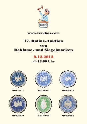 17. Online-Auktion von Reklame- und Siegelmarken ... - veikkos.com