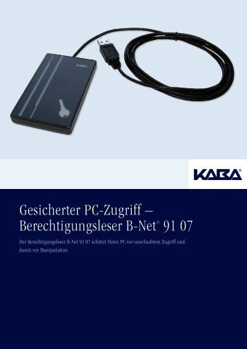 Berechtigungsleser B-Net® 91 07 - Bavaria Zeitdienst Regensburg