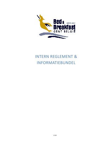 Infobundel GGG.pdf - Bed and Breakfast in Gent