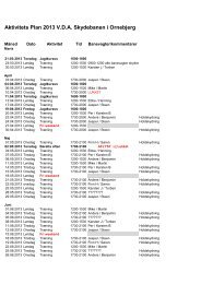 Aktivitets Plan 2013 V.D.A. Skydebanen i Ornebjerg