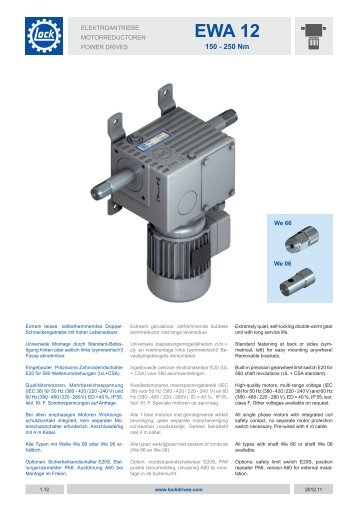 Technische Merkmale (PDF) - Lock Drives