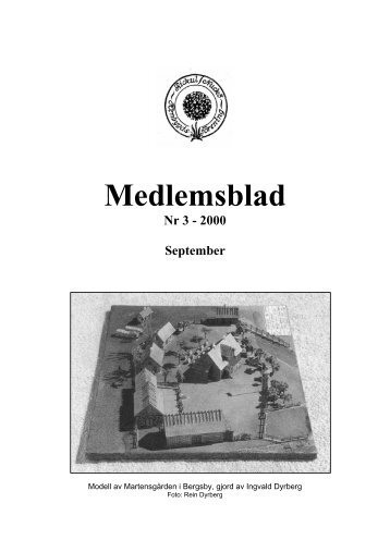 Medlemsblad 3 2000 - Rickul-Nuckö hembygdsförening