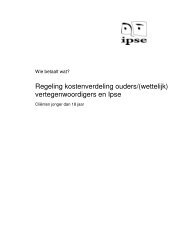 Regeling kostenverdeling ouders/(wettelijk ... - Ipse de Bruggen