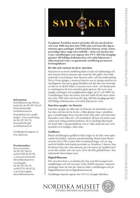Pressmaterial (PDF) - Nordiska museet