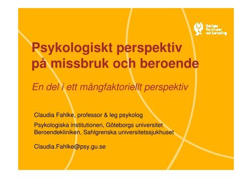 Psykologiskt perspektiv på missbruk och beroende