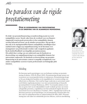 Artikel De paradox van de rigide prestatiemeting - Berenschot