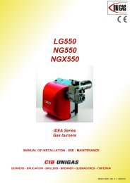 IDEA Series Gas burners LG550 NG550 NGX550