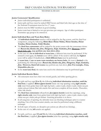 ISKF Nationals Technical Rules - ISKF Alberta