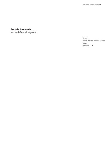 07547 Sociale innovatie.indd - sociale innovatie brabant