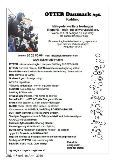 April 2010 - ca 2.8 Mb - Sønderborg Sportsdykkerklub