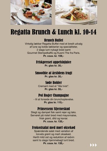 Regatta Brunch & Lunch kl. 10-14 - Prinses Juliana