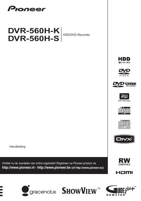 bestanden/Hdd Recorder Pioneer DVR-560H-S.pdf - Handleiding ...