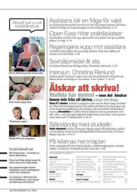 Hämta pdf-versionen av Föräldrakraft nr 6, 2009.