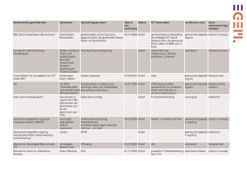 Overzicht van samenwerkingsverbanden bij gemeenten op ICT ...
