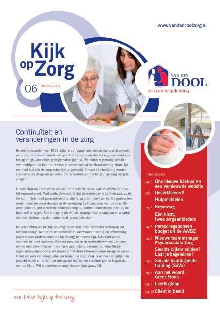 Kijk op Zorg - Van den Dool Zorg & Begeleiding