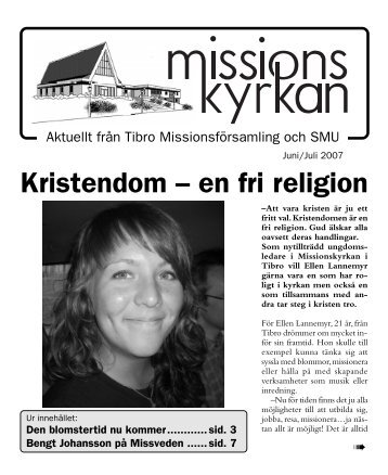 Kristendom – en fri religion - Missionskyrkan Tibro