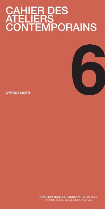 cahier n° 6 - györgy ligeti - HEMU