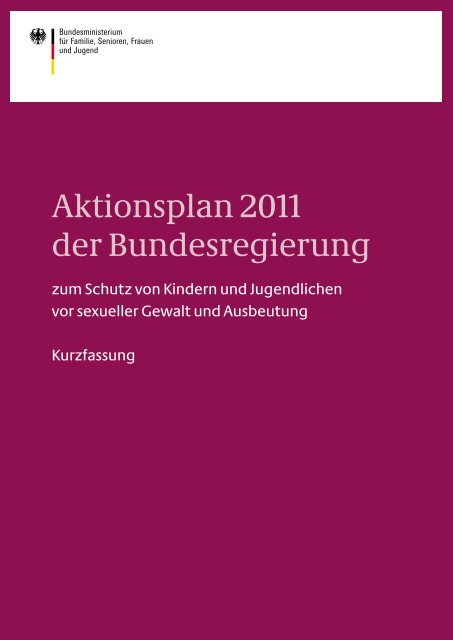Aktionsplan 2011 der Bundesregierung zum Schutz ... - Runder Tisch