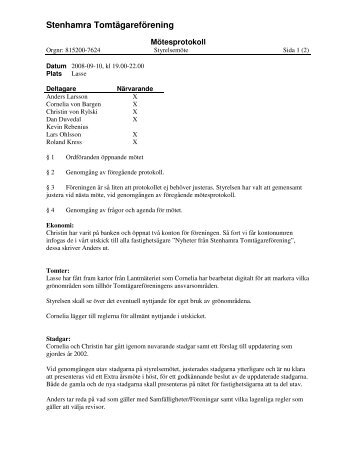 Protokoll 2008-09-10 - Hem till vonbargen.se