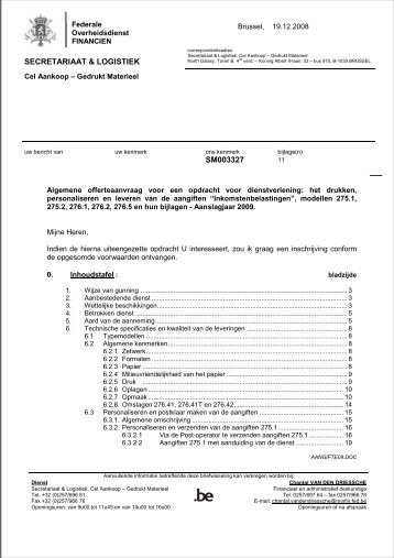 SECRETARIAAT & LOGISTIEK SM003327 - FOD Financiën