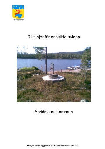 Policy enskilda avlopp i Lycksele kommun - Arvidsjaur