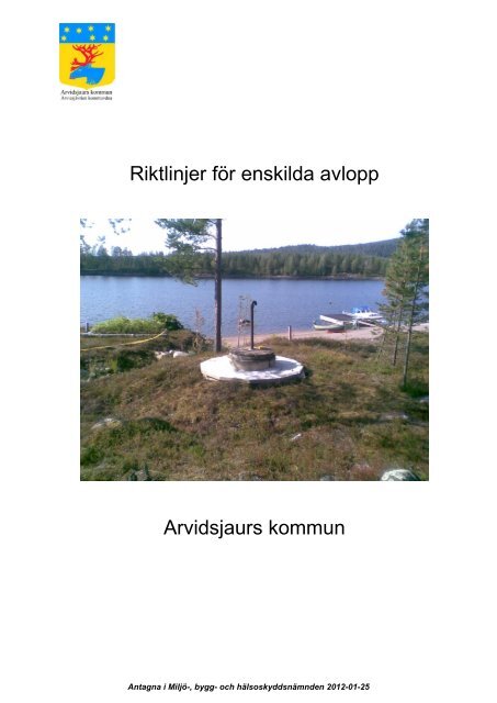 Policy enskilda avlopp i Lycksele kommun - Arvidsjaur