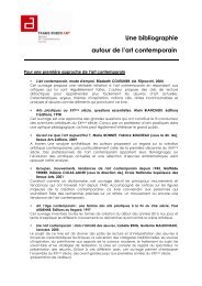 Bibliographie avec quelques notices publiée en ligne - Réseau art ...