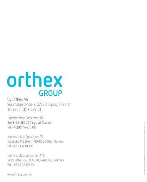 Lisätietoa tuotteista - Orthex