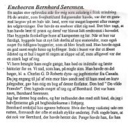 ' Eneboeren Bernhard Sørensen. - Gl. Rye Kirke