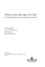 Allmän nytta eller egen vinning? - Expertgruppen för Studier i ...