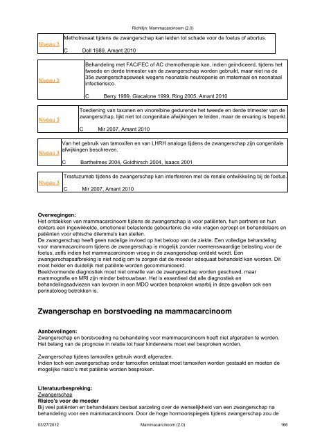 Richtlijn: Mammacarcinoom (2.0) - Kwaliteitskoepel