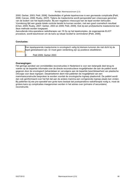 Richtlijn: Mammacarcinoom (2.0) - Kwaliteitskoepel