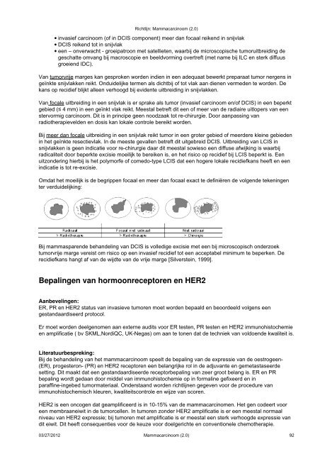 Richtlijn: Mammacarcinoom (2.0) - Kwaliteitskoepel